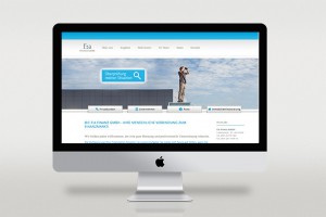 Webseite der f:a Finanz GmbH