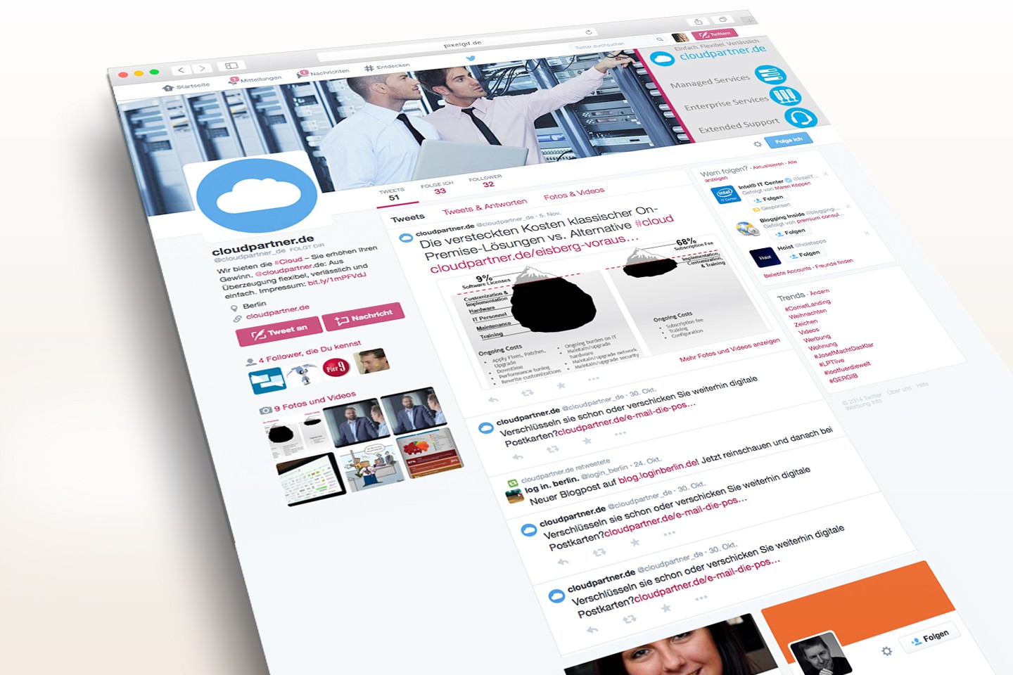 Cloudpartner Twitter Unternehmensprofil