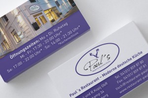 Paul's Restaurant Visitenkarten