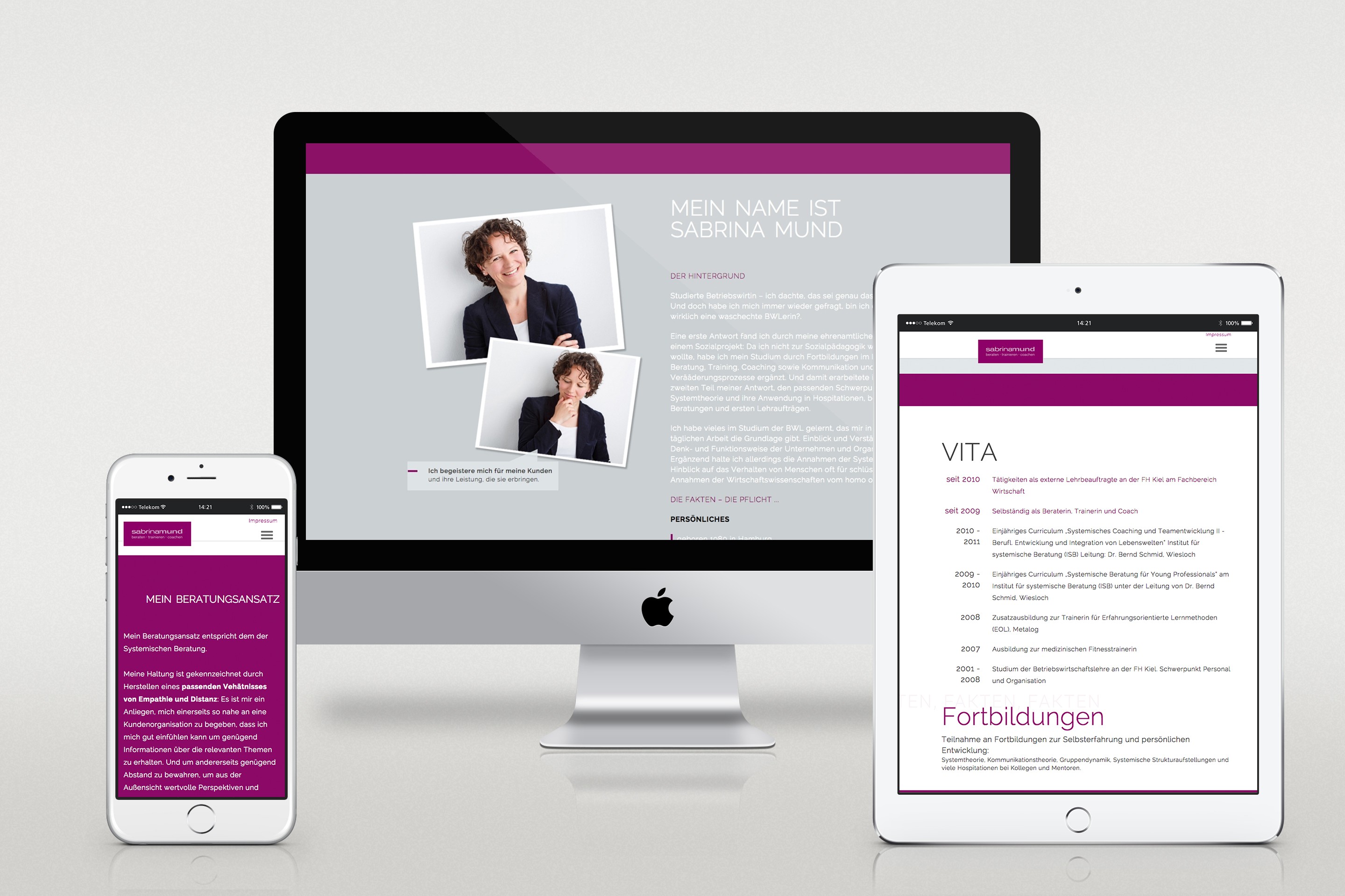 Sabrina Mund Onepager Webseite