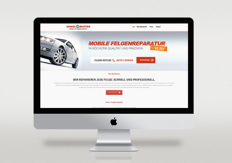Wheelbuster Responsive Webseite - Homepage